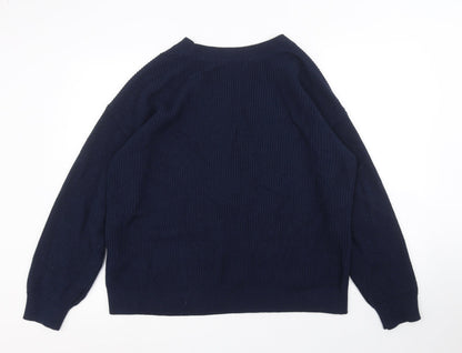 Womens UK Size M M&S Blue Pullover Jumper