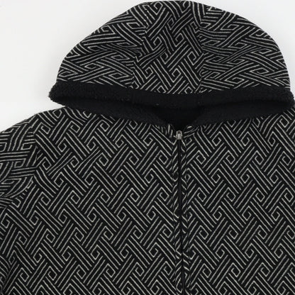 Bonmarché  Womens Black Geometric  Jacket Coat Size L