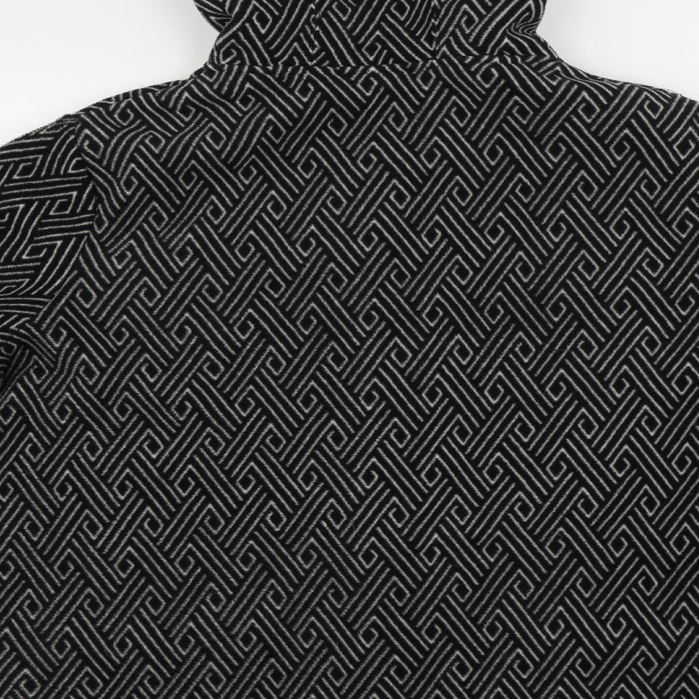 Bonmarché  Womens Black Geometric  Jacket Coat Size L