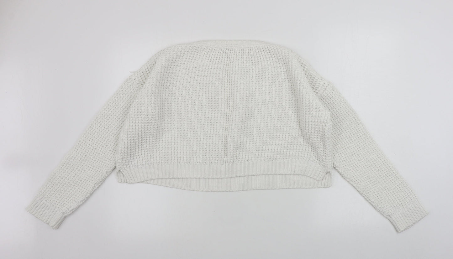 Womens UK Size 12 Topshop White Pullover Jumper