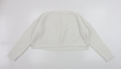 Womens UK Size 12 Topshop White Pullover Jumper