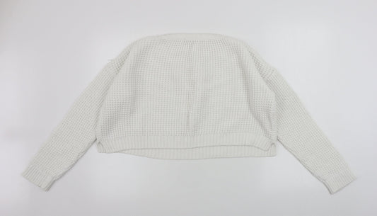 Womens UK Size 12 Topshop White Pullover Jumper