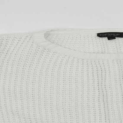 Womens UK Size 12 Topshop White Pullover Jumper