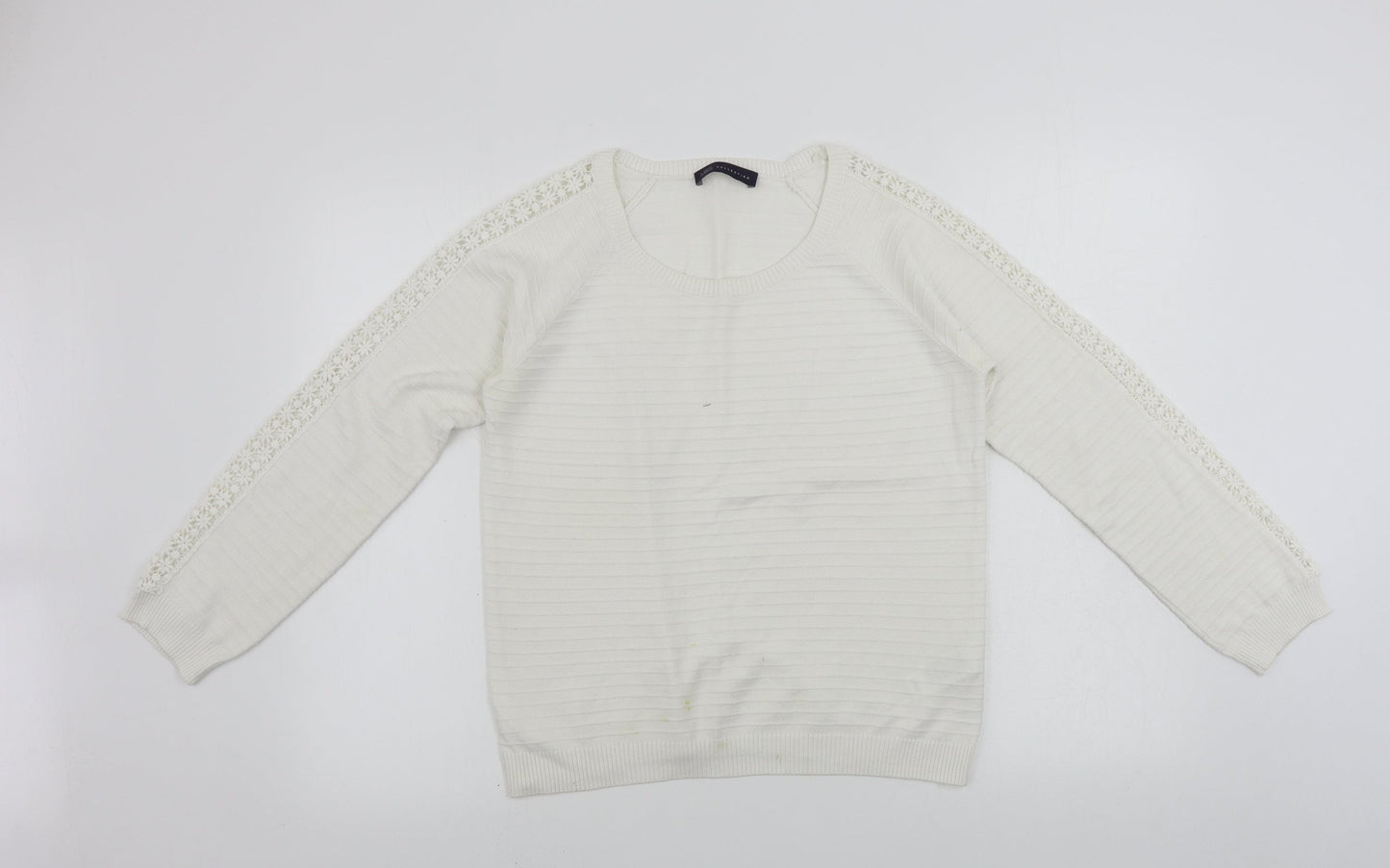 Womens UK Size 12 Marks and Spencer White Pullover Jumper