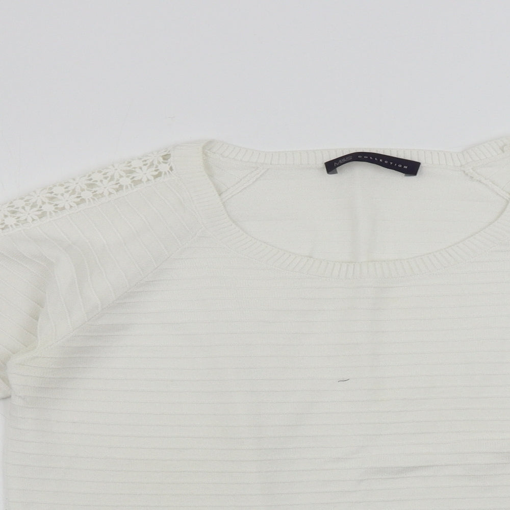 Womens UK Size 12 Marks and Spencer White Pullover Jumper