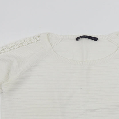 Womens UK Size 12 Marks and Spencer White Pullover Jumper