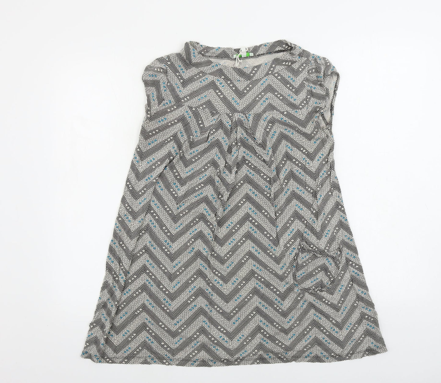Lime   Womens Green Geometric  Basic T-Shirt Size 12