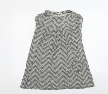 Lime   Womens Green Geometric  Basic T-Shirt Size 12