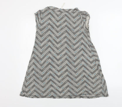 Lime   Womens Green Geometric  Basic T-Shirt Size 12