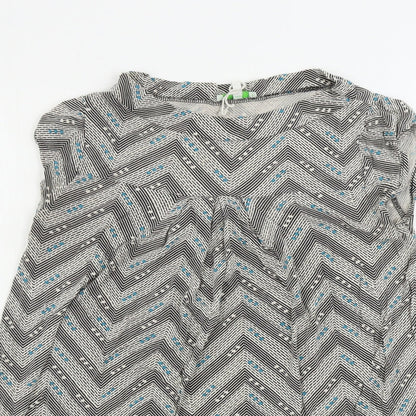 Lime   Womens Green Geometric  Basic T-Shirt Size 12