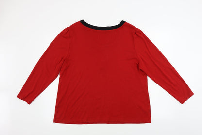 ELVI Womens Red   Pullover Jumper Size M