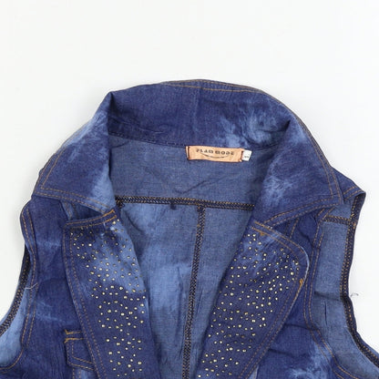 plam mode Womens Blue   Jacket Coat Size L