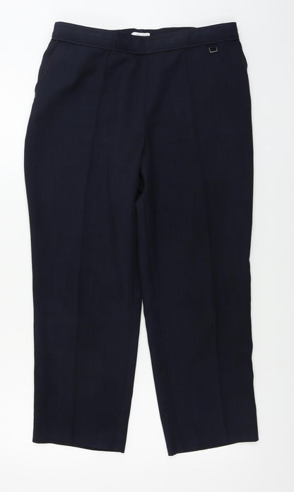 Womens UK Size 32 in Marks and Spencer Regular Fit  Blue Trousers