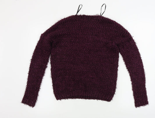 Womens UK Size S New Look Purple Pullover Jumper