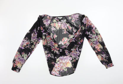 Womens UK Size 8 New Look Black Basic Blouse