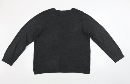 Womens UK Size 20 Atmosphere Grey Pullover Jumper