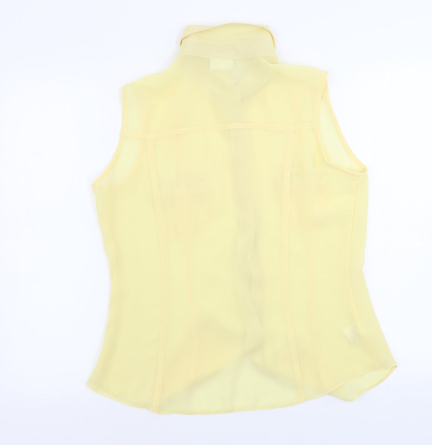 Womens UK Size 16 New Look Yellow Basic Button-Up