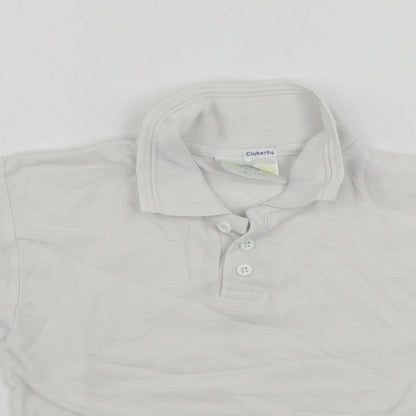 techino  Boys White   Basic Polo Size 6-7 Years