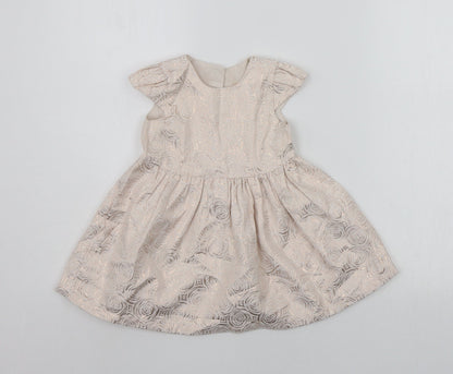 Primark Baby Pink Geometric  A-Line  Size 9-12 Months