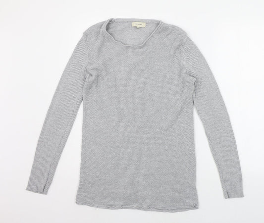 Womens UK Size 2XS River Island Grey Pullover Jumper