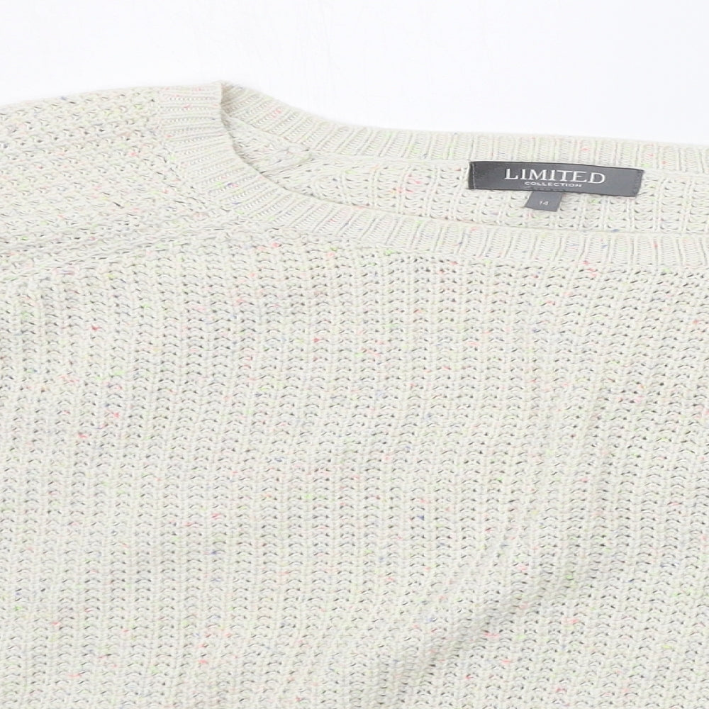 Womens UK Size 14 LIMITED COLLECTION Beige Pullover Jumper