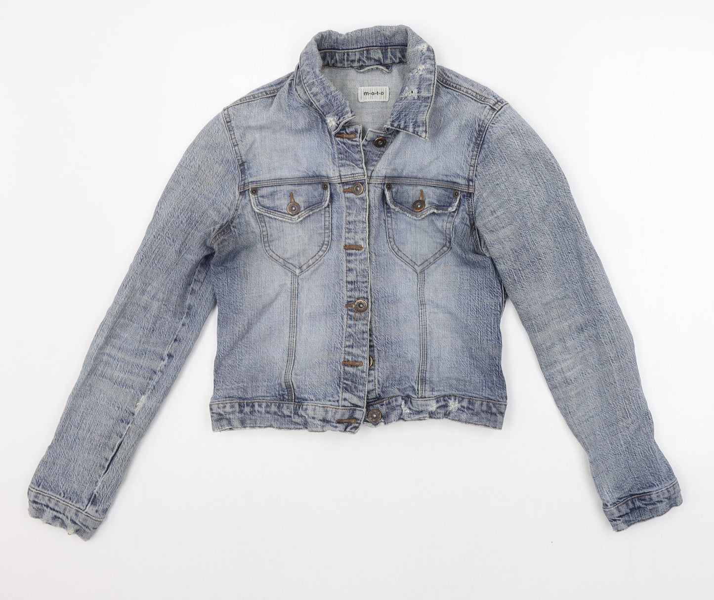 Womens UK Size 10 Moto Blue Jacket