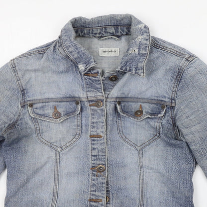Womens UK Size 10 Moto Blue Jacket