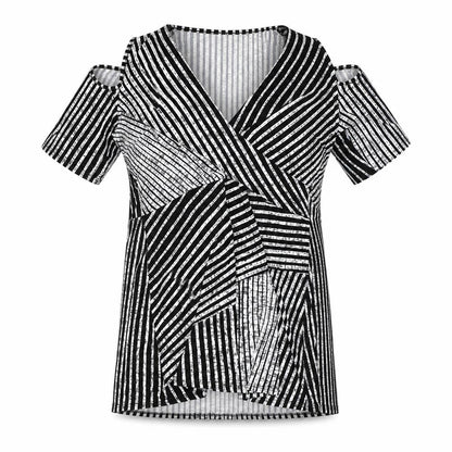 Grace Womens Black Striped  A-Line  Size 14