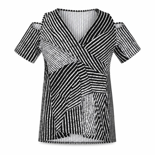 Grace Womens Black Striped  A-Line  Size 14