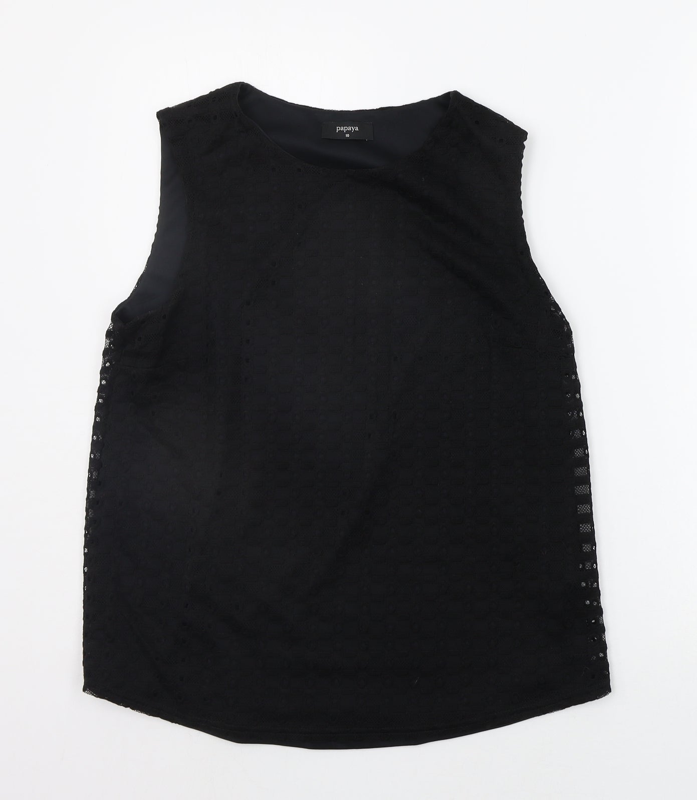 Papaya Womens White   Basic T-Shirt Size 10