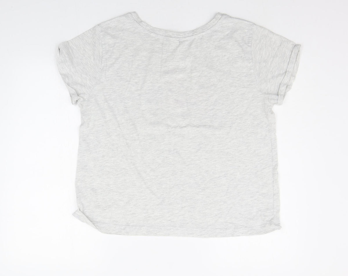 Matalan Womens Grey Geometric  Top Pyjama Top Size M  - MICKEY MOUSE