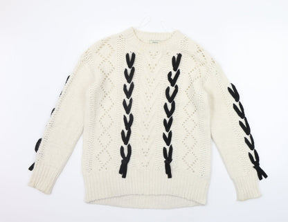 Womens UK Size S Matalan Beige Pullover Jumper