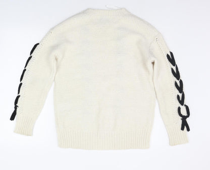 Womens UK Size S Matalan Beige Pullover Jumper