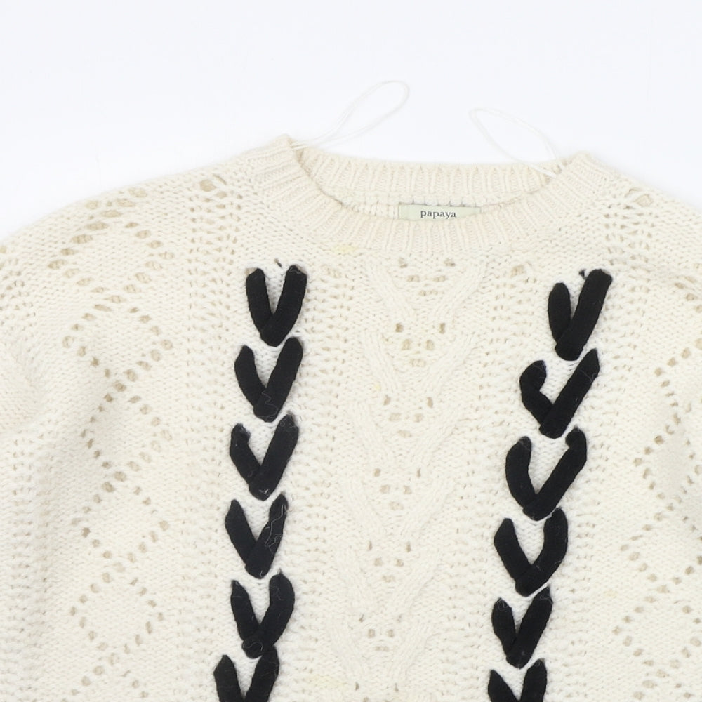 Womens UK Size S Matalan Beige Pullover Jumper