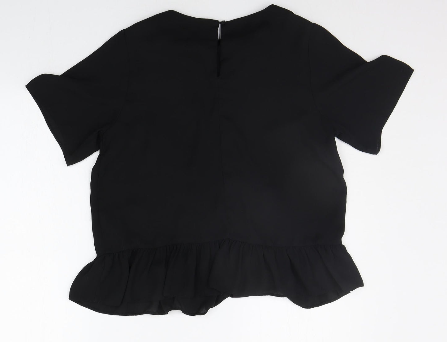 F&F Womens Black Houndstooth  Basic Blouse Size 12