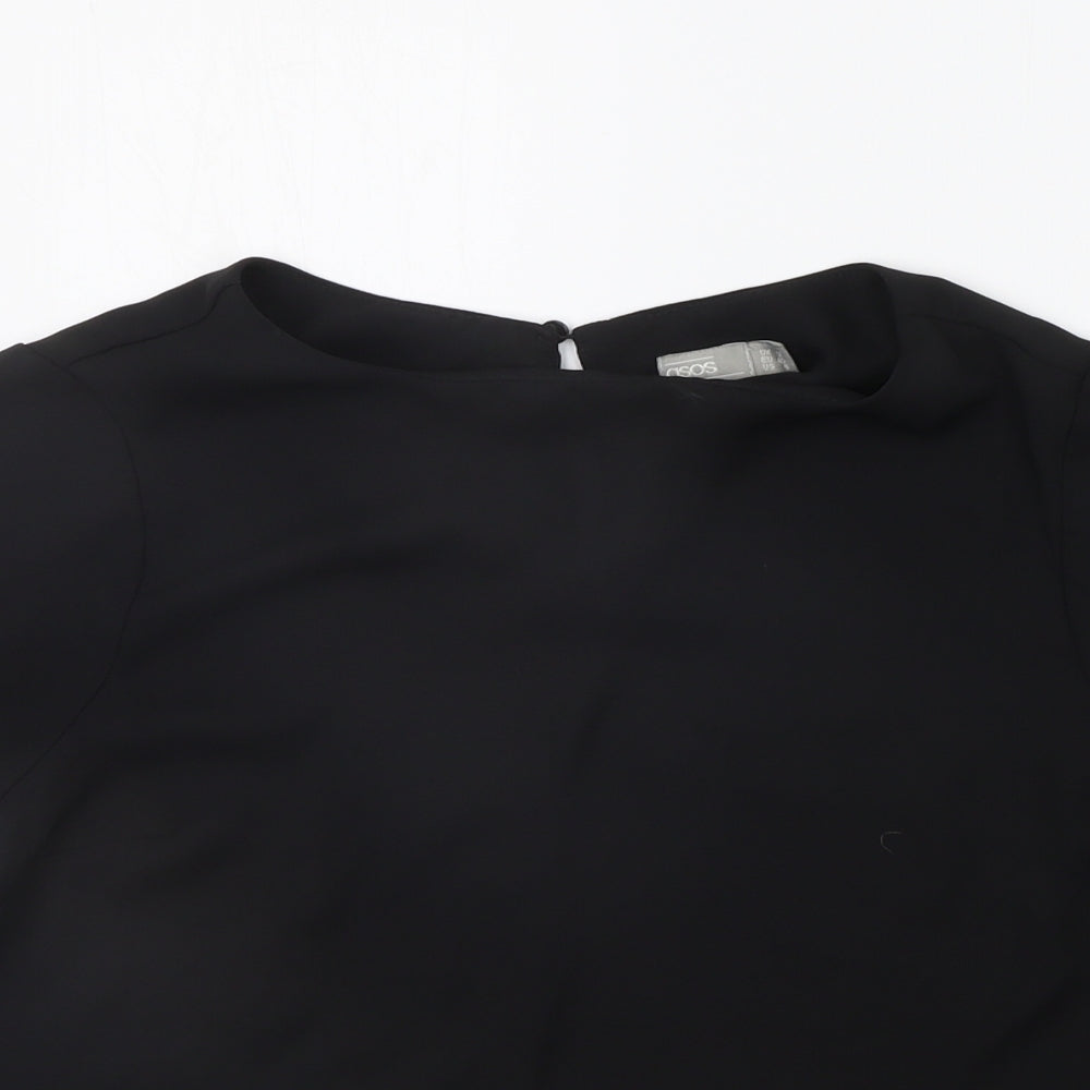 F&F Womens Black Houndstooth  Basic Blouse Size 12