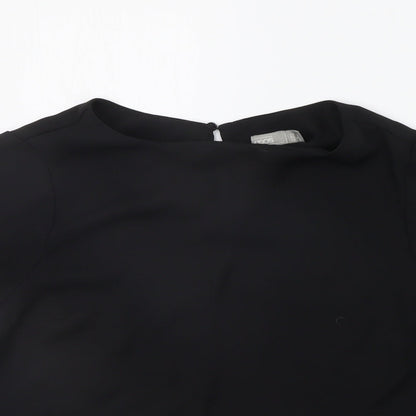 F&F Womens Black Houndstooth  Basic Blouse Size 12