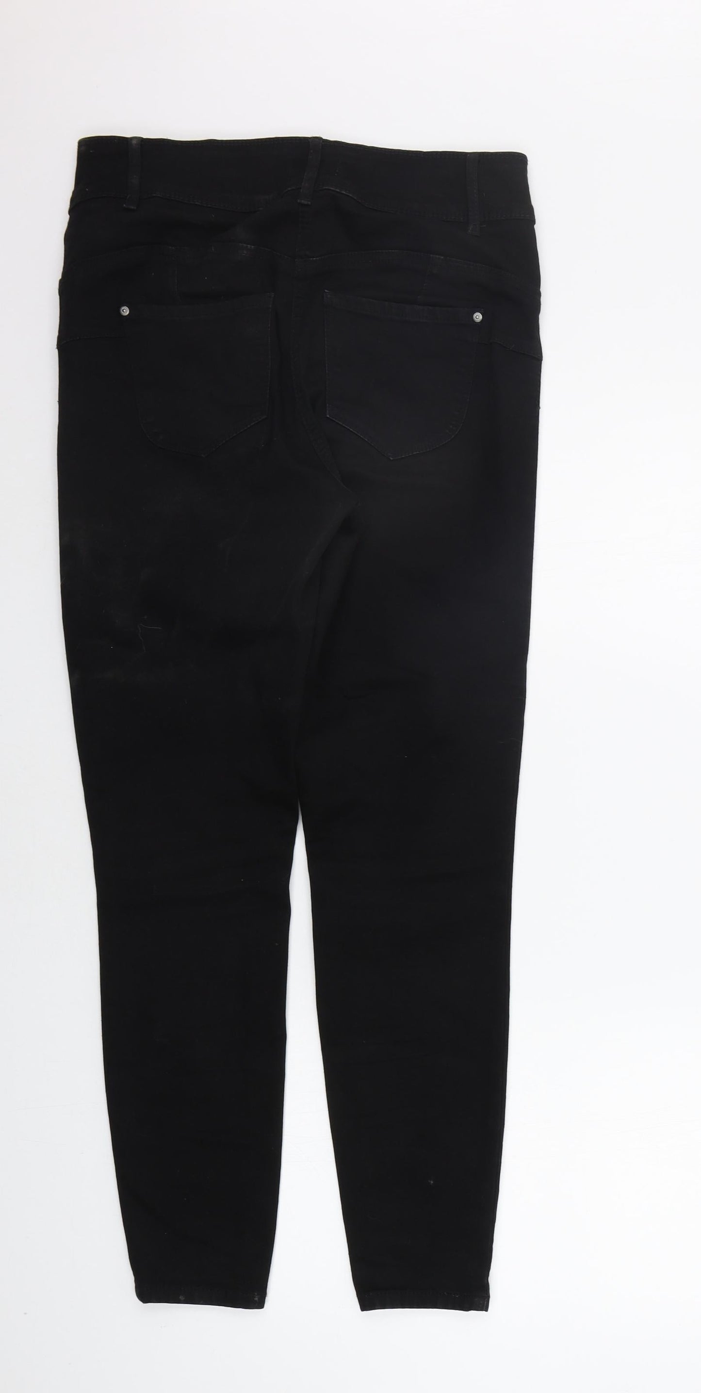 Womens UK Size 12 Papaya Regular Fit  Black Trousers