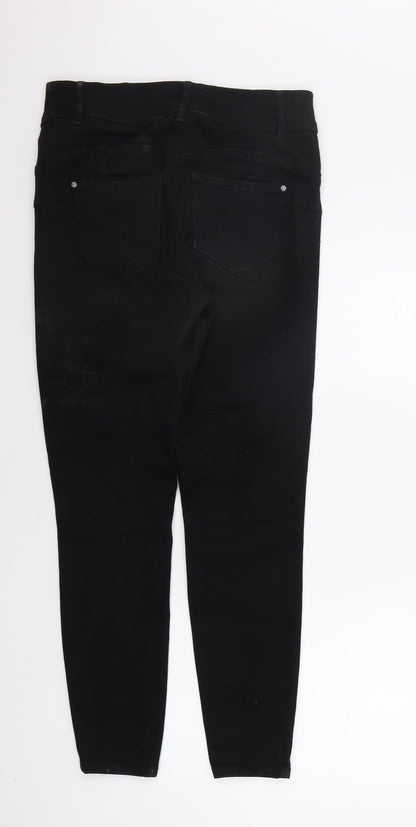 Womens UK Size 12 Papaya Regular Fit  Black Trousers