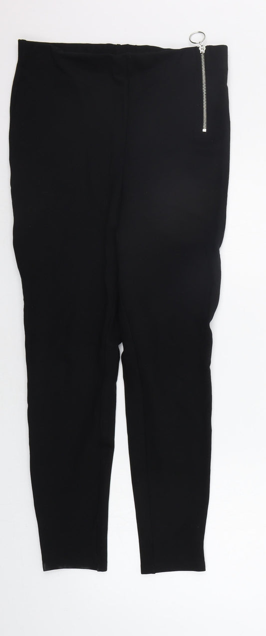 Matalan Womens Black   Jegging Trousers Size 12 L24 in
