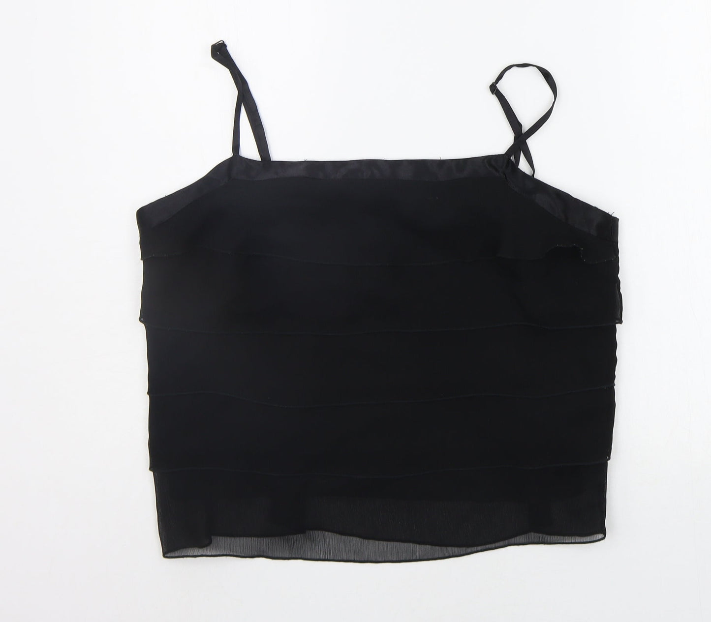 Womens UK Size 14 Dorothy Perkins Black Basic Tank