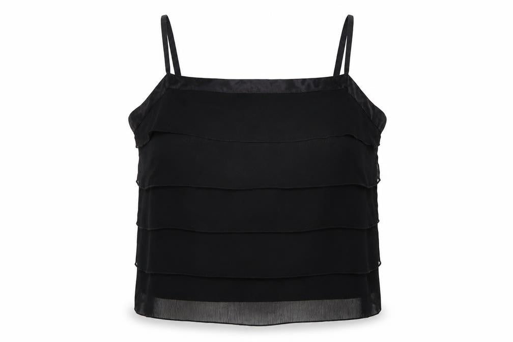 Womens UK Size 14 Dorothy Perkins Black Basic Tank