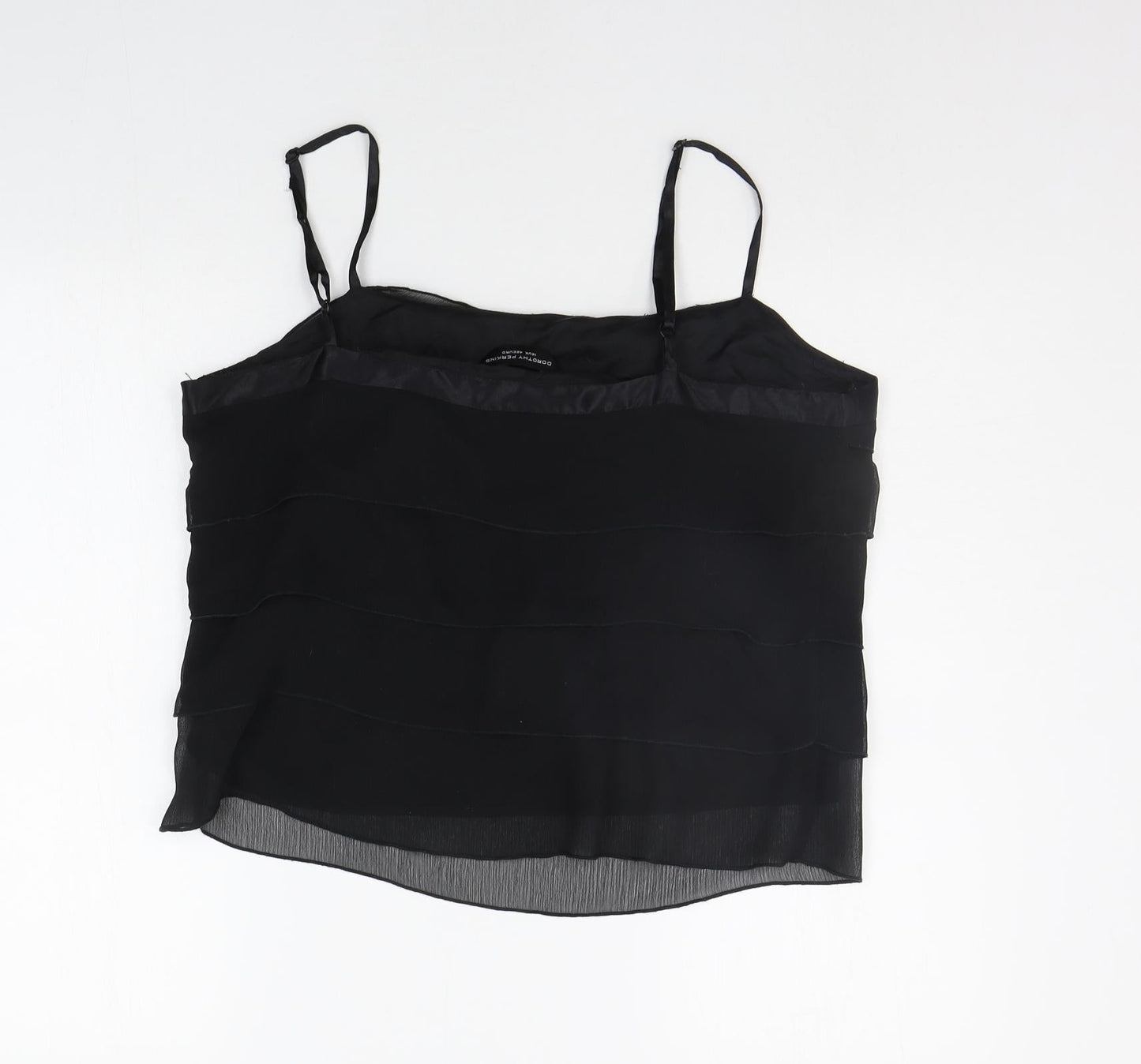 Womens UK Size 14 Dorothy Perkins Black Basic Tank
