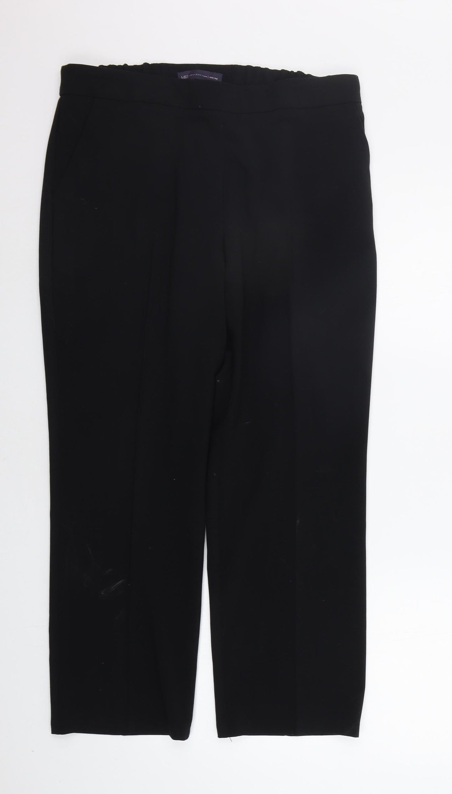 Womens UK Size 14 Marks and Spencer Regular Fit  Black Trousers