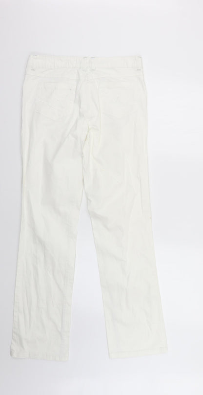 pooopvano Womens White   Skinny Jeans Size 16 L30 in