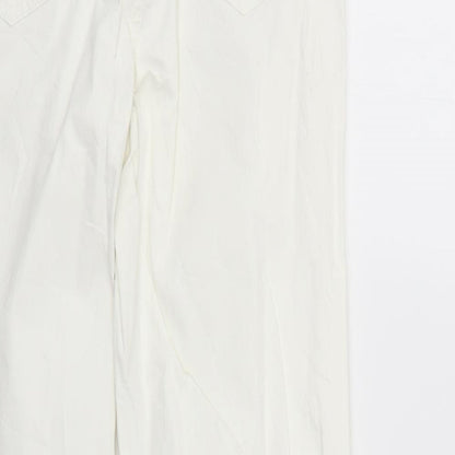 pooopvano Womens White   Skinny Jeans Size 16 L30 in
