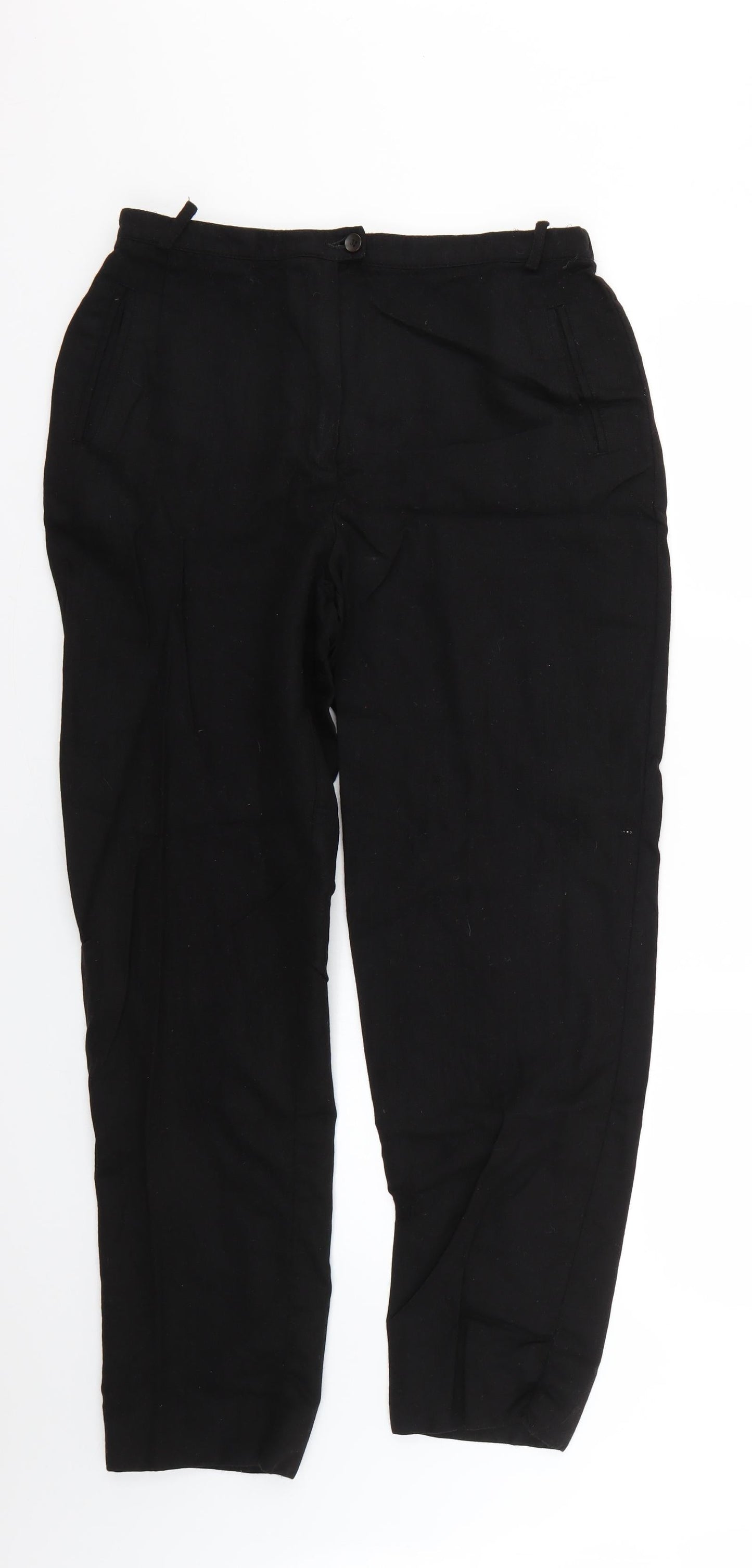 Womens UK Size 14 Marks and Spencer Regular Fit  Black Trousers