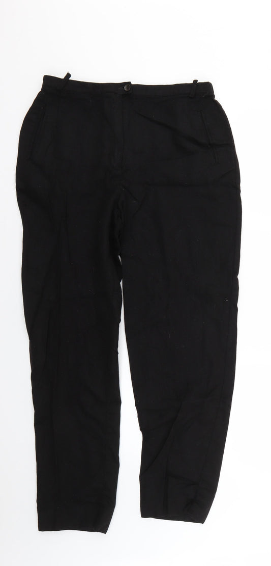 Womens UK Size 14 Marks and Spencer Regular Fit  Black Trousers