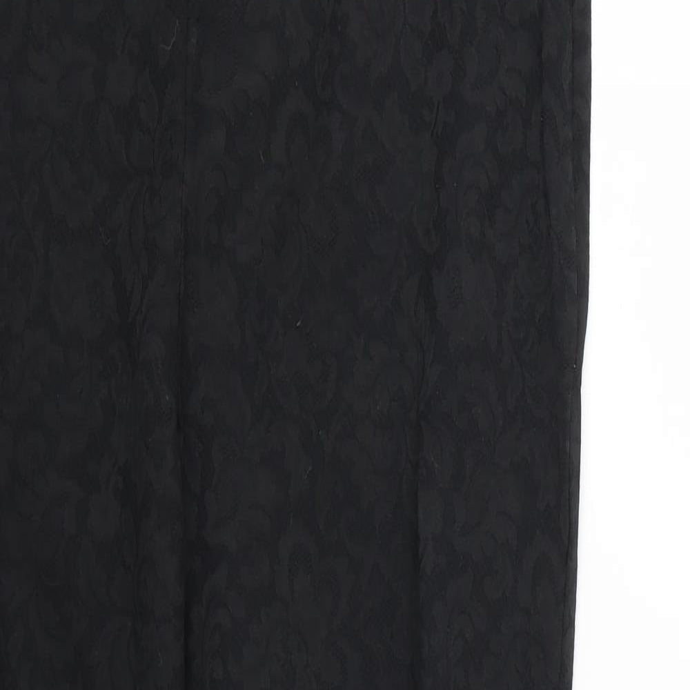 George Womens Black Animal Print  Trousers   L25 in