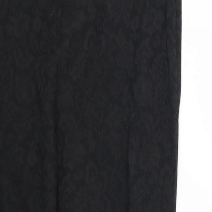 George Womens Black Animal Print  Trousers   L25 in